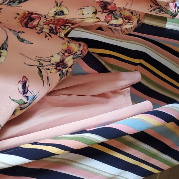 Fig & Flower Anthropologie Contrasting Stripe Floral Print Maxi Dress Women XL - Picture 5 of 10